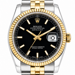 Rolex Datejust 36MM 116233 Two-Tone Black Dial Watch